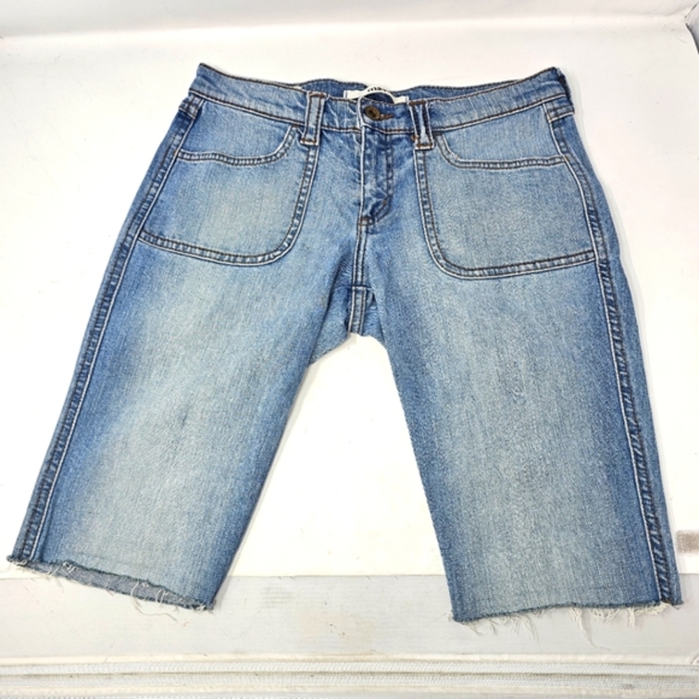 Mavi Women's‎ Romy Jean Cutoff Bermuda Shorts Patch Pocket Custom Made Size 27.